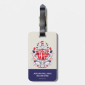 Katze im Hut| Er war mit einem Huttipp verschwunde Gepäckanhänger (Rückseite vertikal)