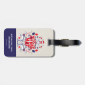 Katze im Hut| Er war mit einem Huttipp verschwunde Gepäckanhänger (Rückseite horizontal)