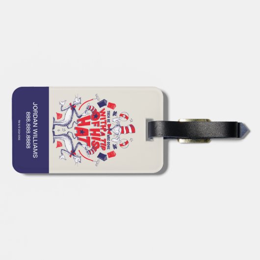 Katze im Hut| Er war mit einem Huttipp verschwunde Gepäckanhänger (Rückseite horizontal)