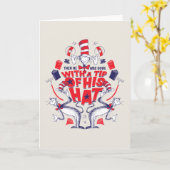 Katze im Hut| Er war mit einem Huttipp verschwunde Karte (Gelbe Blume)