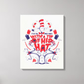 Katze im Hut| Er war mit einem Huttipp verschwunde Leinwanddruck (Vorderseite)