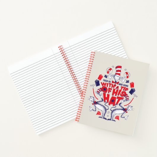 Katze im Hut| Er war mit einem Huttipp verschwunde Notizblock (Innenseite)