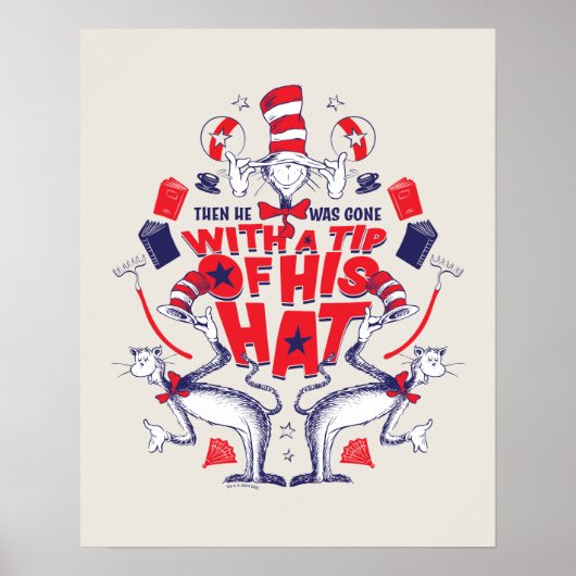 Katze im Hut| Er war mit einem Huttipp verschwunde Poster (Vorne)