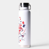 Katze im Hut| Er war mit einem Huttipp verschwunde Trinkflasche (Rückseite)