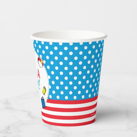 Katze im Hut | Es ist eine Baby-Dusche Pappbecher (Rückseite)