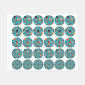 Katze im Hut Etiketten (Blatt)