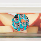 Katze im Hut Etiketten (Befestigt)