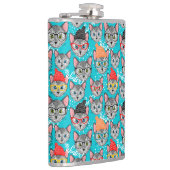 Katze im Hut Flachmann (Rechts)