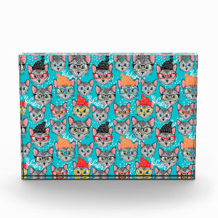 Katze im Hut Fotoblock