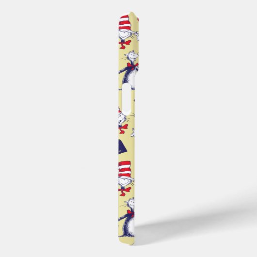 Katze im Hut | Gelbes Muster Case-Mate iPhone Hülle (Rückseite / Rechts)