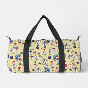 Katze im Hut Gelbes Muster Duffle Bag