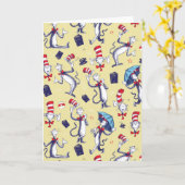 Katze im Hut | Gelbes Muster Karte (Gelbe Blume)