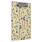 Katze im Hut | Gelbes Muster Klemmbrett (Rechts)