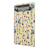 Katze im Hut | Gelbes Muster Mini Klemmbrett (Gewinkelt2)