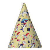 Katze im Hut | Gelbes Muster Partyhütchen (Rechts)