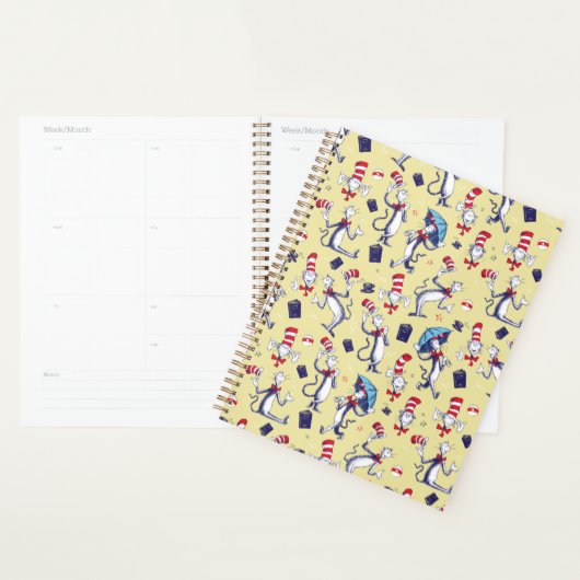 Katze im Hut | Gelbes Muster Planer (Anzeige)