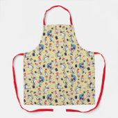 Katze im Hut | Gelbes Muster Schürze (Vorderseite)