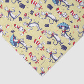 Katze im Hut | Gelbes Muster Seidenpapier (Ausschnitt)