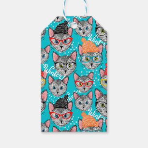 Katze im Hut Geschenkanhänger