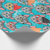 Katze im Hut Geschenkpapier (Ecke)