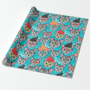 Katze im Hut Geschenkpapier