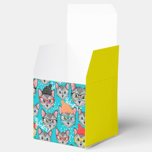 Katze im Hut Geschenkschachtel (Geöffnet)