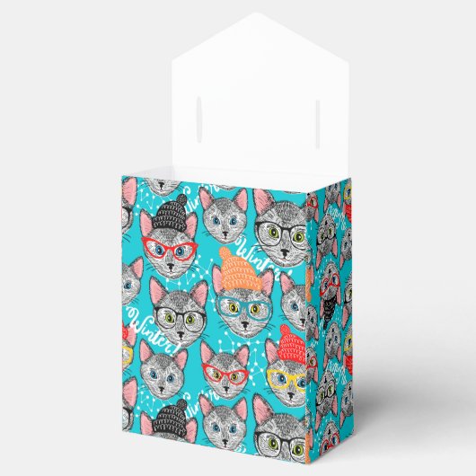 Katze im Hut Geschenkschachtel (Geöffnet)