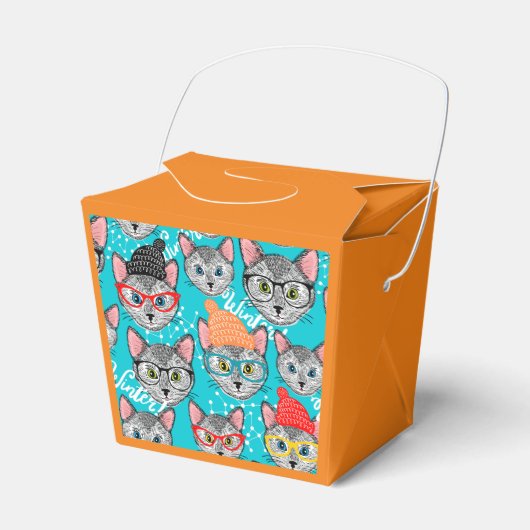 Katze im Hut Geschenkschachtel (Vorderseite)