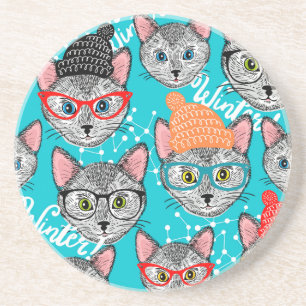 Katze im Hut Getränkeuntersetzer