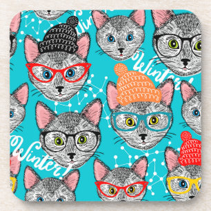 Katze im Hut Getränkeuntersetzer