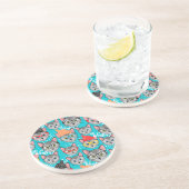 Katze im Hut Getränkeuntersetzer (Seite)