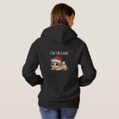 Katze im Hut Hoodie (Schwarz voll)