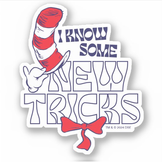 Katze im Hut | Ich kenne einige neue Tricks Aufkleber (Vorderseite)