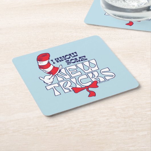 Katze im Hut | Ich kenne einige neue Tricks Rechteckiger Pappuntersetzer (angewinkelt)