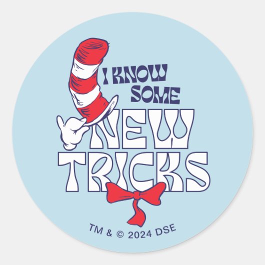 Katze im Hut | Ich kenne einige neue Tricks Runder Aufkleber (Vorderseite)