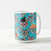 Katze im Hut Kaffeetasse (VorderseiteRechts)