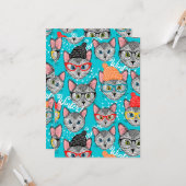 Katze im Hut Karte (Vorderseite/Rückseite Beispiel)