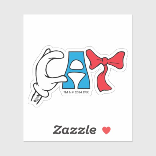 Katze im Hut | Katzentext Aufkleber (Blatt)