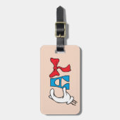 Katze im Hut | Katzentext Gepäckanhänger (Vorderseite vertikal)