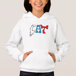 Katze im Hut Katzentext Hoodie