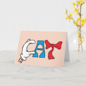 Katze im Hut | Katzentext Karte (Gelbe Blume)