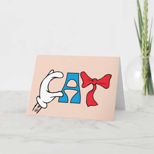 Katze im Hut | Katzentext Karte (Vorderseite)