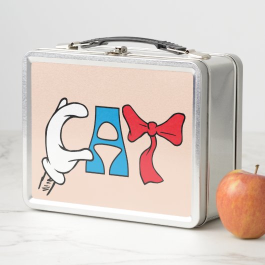 Katze im Hut | Katzentext Metall Brotdose (Beispiel)