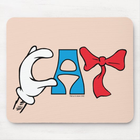 Katze im Hut | Katzentext Mousepad (Vorne)