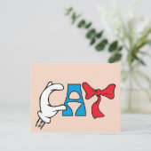 Katze im Hut | Katzentext Postkarte (Stehend Vorderseite)