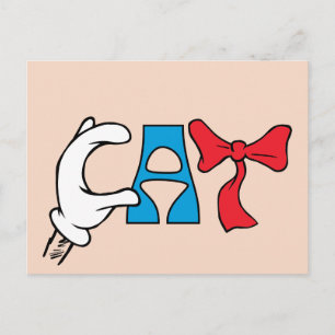 Katze im Hut   Katzentext Postkarte