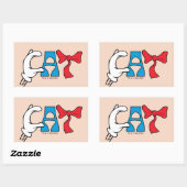 Katze im Hut | Katzentext Rechteckiger Aufkleber (Blatt)