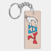 Katze im Hut | Katzentext Schlüsselanhänger (Vorderseite links)