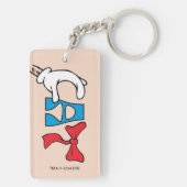 Katze im Hut | Katzentext Schlüsselanhänger (Rückseite)