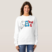 Katze im Hut | Katzentext Sweatshirt (Vorne ganz)